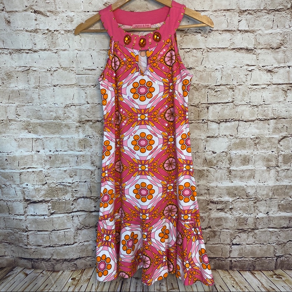 JOYOUS & FREE SEQUIN RETRO SLEEVELESS DRESS